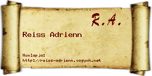 Reiss Adrienn névjegykártya